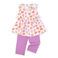 FIFFY PEACHY HEART BLOUSE SUIT BAJU BAYI BABY GIRL CLOTHES SET (3326104)