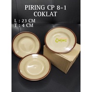 CP 8-1 BROWN GLASS DINNER PLATE NEW PRODUCT