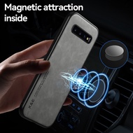 For Samsung S10E Note 8 9 10 20 Ultra Back Cover For Samsung Galaxy S8 S9 S10 Plus Case Luxury Leather Magnetic Car Holder Phone Case
