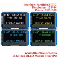 2.42 inch OLED Module 2.42" 12864 Screen LCD LED Display Module 128x64 SSD1309 SPI/IIC I2C Interface