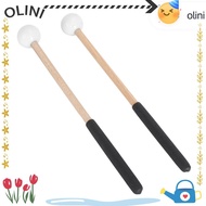 OLINI Percussion Mallet​, ​8 Inch Length ​Rubber Head​ ​Multifunctional Mallet​, ​Wood Handle​ White
