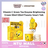 [Looney Tunes x Innisfree] New Vitamin C Green Tea Enzyme Brightening Cream 50ml+20ml+Tweety Smart T