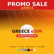 [PROMO] Greece Travel eSIM 100MB-5GB Data | Big Sale | Instant QR | 4G/5G