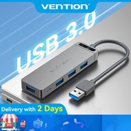 Vention 4-Port USB 3.0 Hub, Ultra-Slim Portable Data Hub with 5Gbps Super Speed Transfer Compatible 