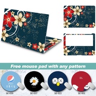 Laptop skin Laptop sticker with round mouse pad is suitable for ASUS/Acer/Lenovo/Dell/HP/dere/Sony/Microsoft/Toshiba/Fujitsu notebook computer Decal