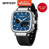 SANDA 6282 Men's Electronic Watch Fashion Square Casual Simple Gift