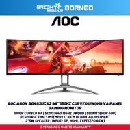 AOC AGON AG493UCX2 49" 180HZ CURVED UWQHD VA Panel Gaming Monitor