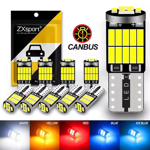 10x W5W T10 Led Bulbs Canbus Car Interior Light Parking Position Map Dome Reading Lamp For Volkswage