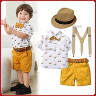 White Baptismal Clothes for Boy Gentleman Suits Set Damit for Kids Boy Terno Milestone Safari Costum