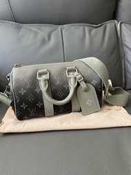 LV Keepall25 手袋 漸變綠色