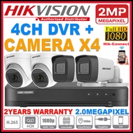 HIK HIKVISION 4-CHANNEL 2.0MP CCTV Full HD 2MP 1080P DVR + Camera 4CH Package SET P2P phone view sup