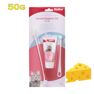 Bộ Kem Đánh Răng Cho Chó Mèo Bioline 50g Kèm Bàn Chải