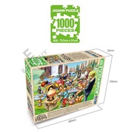 🇰🇷 ONE PIECE 1000 pieces PICNIC pattern  Korea Haksan Jigsaw Puzzle 韓國 Haksan 1000塊 海賊王 野餐篇 砌圖 拼圖 正版