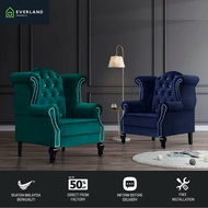 Wing Chair Chesterfield 1 Seater Premium Chesterfield Velvet Material Kerusi Wing Chair Kerusi Singl