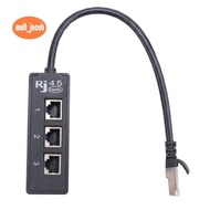 RJ45 Male to 3 RJ45 Female Port Network Extender Cable Splitter LAN Ethernet