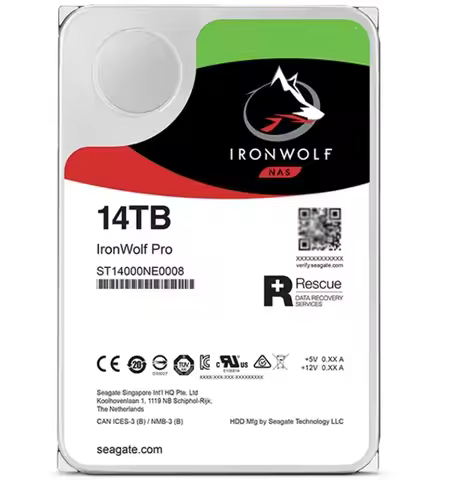 IronWolf Pro 3.5" 14TB 12TB 10TB 8TB Serial 7200RPM SATA 6Gb/s 3.5" NAS HDD ST12000NE0008