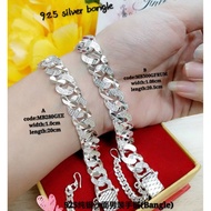👉925 silver bangle for men  *Rantai tangan Perak sesuai untuk lelaki@925纯银沙面男装手链