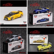 จุด MINI GT 1:64จรวด Rait Pem GT-R GTR โมเดลรถโลหะผสม R35