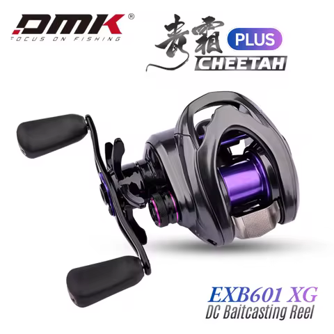 DMK CHEETAH PLUS EXB601 XG DC Baitcasting Reel - Loud Clicker Electronic Brake, Long Cast Reel for B