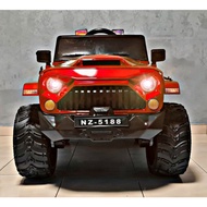 Jeep Electric Ride on Kids Car Rubber Tires with Remote Control / 12 Volt Super Jeep 4x4 Rechargeabl