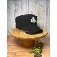 Bintara Polri commando hat, anti-wrinkle, upright By HZA