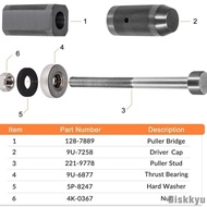 [Diskkyu] 6Pcs/Set 9U-6891 Injector Sleeve Cup Remover Disassembly 4K-0367 Full Thread Nut Installat