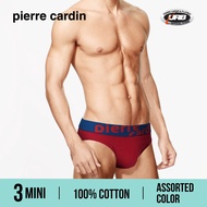 (3 pieces) 100% cotton pierre cardin men's mini briefs underwear - pc2099-3m by urb b