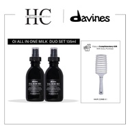 Davines OI All In One Milk Leave in Treatment Duo Set 135ml – Anti-Frizz, Hydrating & Detangling
