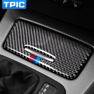 TPIC Interior Carbon Fiber Car Storage Box Panel Trim Cover Decor Sticker For BMW E90 E92 E93 ( 2005-2012 ) 3 series Car