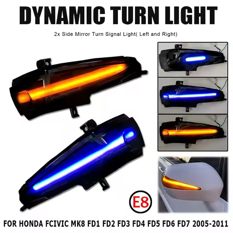 Dynamic Blinker For Honda Civic Mk8 Sedan FD1 FD2 FD3 for Civic 2D 4D LED Turn Signal light arrow mi
