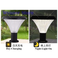 Designer Solar Led Gate Lamp Lampu Taman Solar Led Remote Control Pillar Light Lampu Pagar Lampu Tem