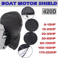 6-225HP 0-5HP 250-350HP Full Outboard Motor Engine Boat Cover 420D Waterproof Anti-scratch Heavy Dut