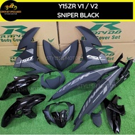 (STICKER TANAM/AIRBRUSH) RAPIDO COVER SET Y15ZR V1/V2 SNIPER BLACK