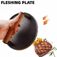 Cast iron press with wood handle, cast iron grill weight, for grill pan BBQ flat top teppanyaki - Grill accessory