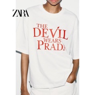 ZARR'S New Women's Clothing "Prada Queen" Printed Short Sleeved T-shirt 0085820