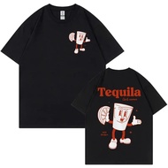 Cute Gift for Lovers Tequila Retro Men's T-Shirt Inspired Drink Cocktail Meme Aesthetic Fashion T-Sh