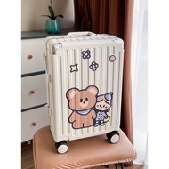 luggage🌞HOT SALE🌞Aluminum Frame Luggage Strong and Durable Female Good-looking22Inch Ultra-Quiet Password Trolley Case