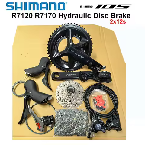 Shimano 2x12s 105 R7120 Hydraulic Disc Brake Mechanical Groupset R7120 Shifter R7170 Brake R7100 Der
