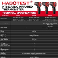 <ARZ> HABOTEST HT650 Infrared Thermometer Non-Contact Laser Temperature Meter Pyrometer Imager Hygro