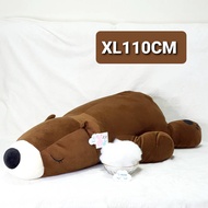 SALE ถูกสุดๆ หมีขี้เซา น้ำตาล ตุ๊กตานุ่มนิ่ม ใยไมโคร ผ้า nano Spandex ขนาด S45cm M55cm L80cm