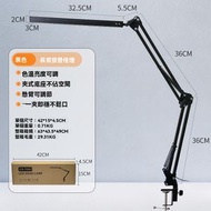 (黑色) 護眼閱讀夾燈｜USB供電｜三色溫｜十級調光｜鋁夾固定｜宿舍書桌 床頭閱讀 LED檯燈