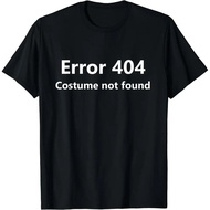 Error 404 Not Found Costume Funny Halloween T-Shirt Graphic Women's And Men's Clothing Tops