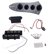 5 Jazz JB-08 Bass Loaded Control Plate Universal with JB Electric Bass Pickup Effector for 4/5 String Bass Guitar Parts