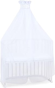 babybay Mosquito Protection and Canopy Pique with Strap Suitable for All Models up to 96 cm in Lengt