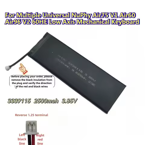 3339115 Battery for Multiple Universal NuPhy Air75 V1 Air60 Air96 V2 60HE Low Axis Mechanical Keyboa