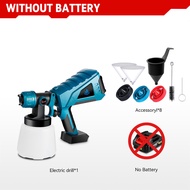 1000ML Cordless Paint Sprayer 1.0mm Electric Spray G un Household Paint Sprayer 3 Nozzle For Makita 
