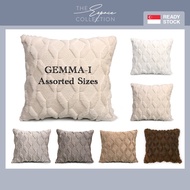 🇸🇬【GEMMA-II】Soft Plush Cushion Cover 30x50cm/40cm/45cm/50cm/55cm/60cm/65cm Sofa Throw Pillowcasee