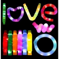 Light UP Pop pipes children's toys, viral led pop tube toys