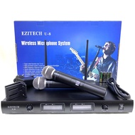 Ezitech u8 uhf dual channel handheld wireless mic