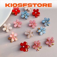 KFS - H912 FLOWER-SHAPED HAIR CLIPS, 4 PCS, CUTE, WOMEN'S HAIR ACCESSORIES, FRINGE-MODEL CLIPS